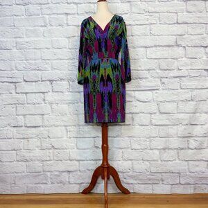 Presley Skye Silk Abstract Print Dress
